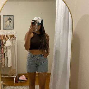 2/$15 bundle Brown high neck crop top